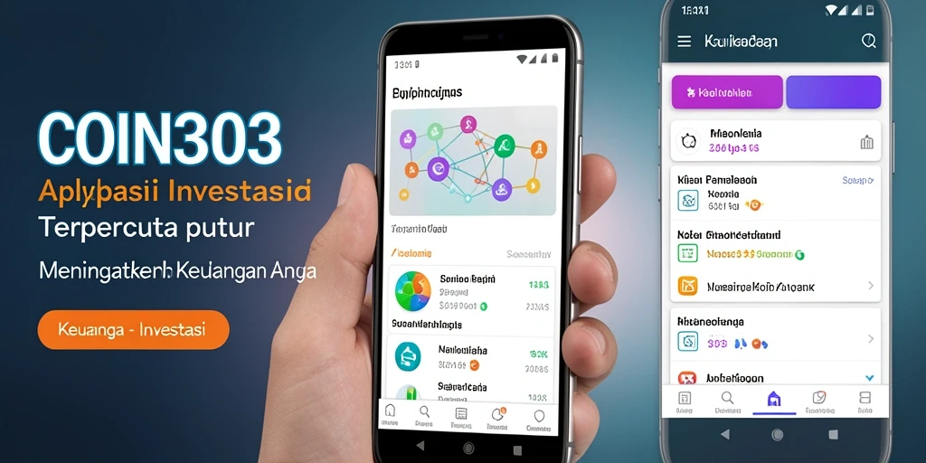 Antarmuka aplikasi COIN303 untuk Investasi yang informatif dan interaktif.