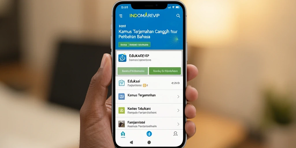 Tampilan antarmuka utama INDOMAREVIP dengan fitur terjemahan.