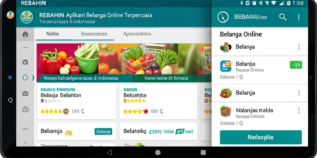Tampilan antarmuka REBAHIN yang ramah pengguna untuk belanja online.