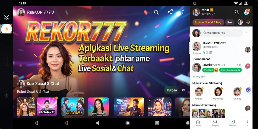 Antarmuka intuitif REKOR777 saat Live Streaming yang menarik.