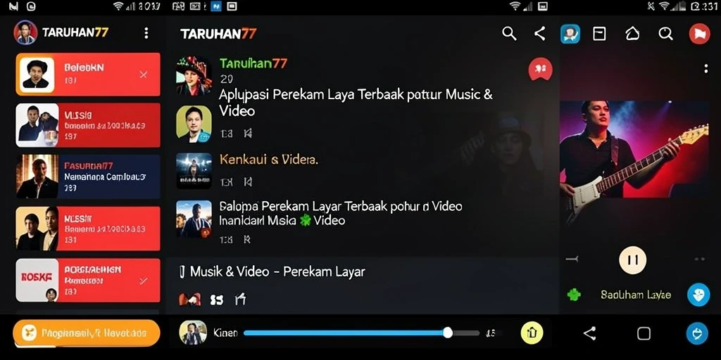 Antarmuka pengguna TARUHAN77 untuk perekam layar yang intuitif.