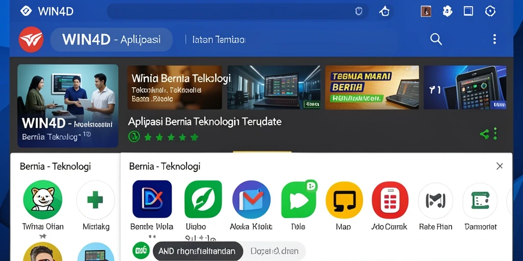 Tampilan antarmuka aplikasi WIN4D yang modern dan menarik.