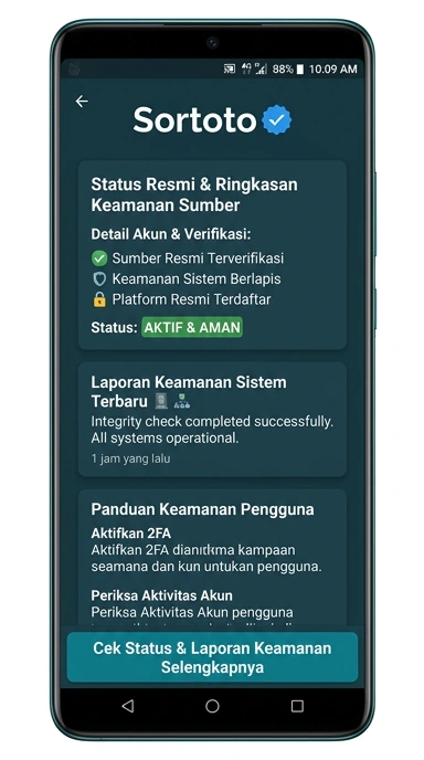 Halaman Resmi Sortoto untuk Pengguna Android