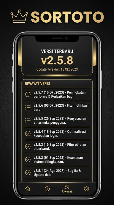 Riwayat Versi sortoto: Pembaruan Lengkap Aplikasi Android
